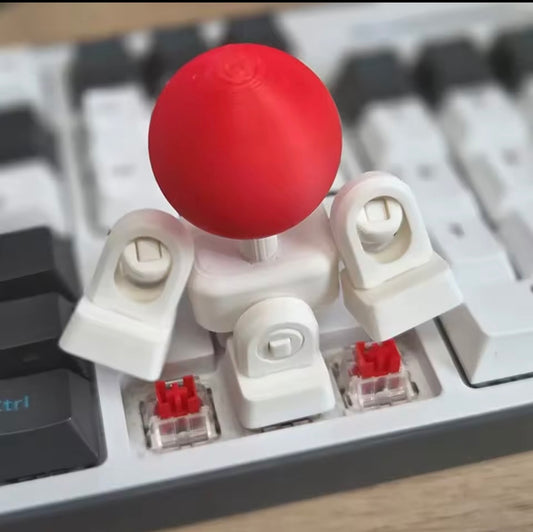 Mechanical Keyboard WASD Arcade Joystick - Red Ball 3D Printed Gaming Accessory