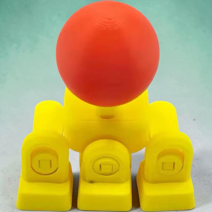 Mechanical Keyboard WASD Arcade Joystick - Red Ball 3D Printed Gaming Accessory