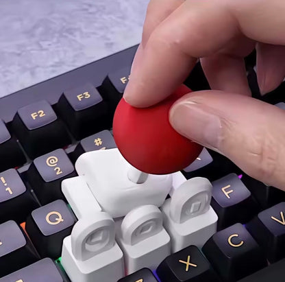 Mechanical Keyboard WASD Arcade Joystick - Red Ball 3D Printed Gaming Accessory
