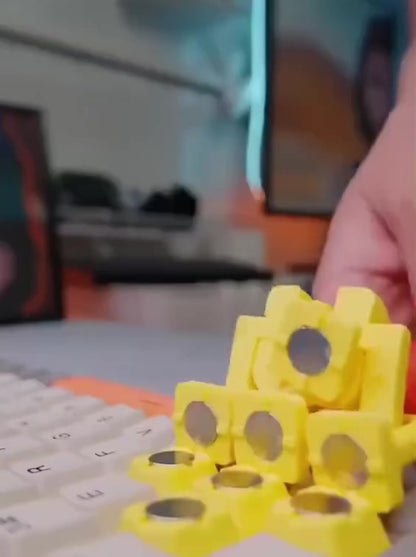 Mechanical Keyboard WASD Arcade Joystick - Red Ball 3D Printed Gaming Accessory