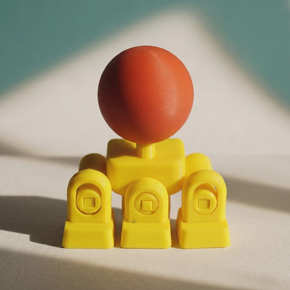 Mechanical Keyboard WASD Arcade Joystick - Red Ball 3D Printed Gaming Accessory