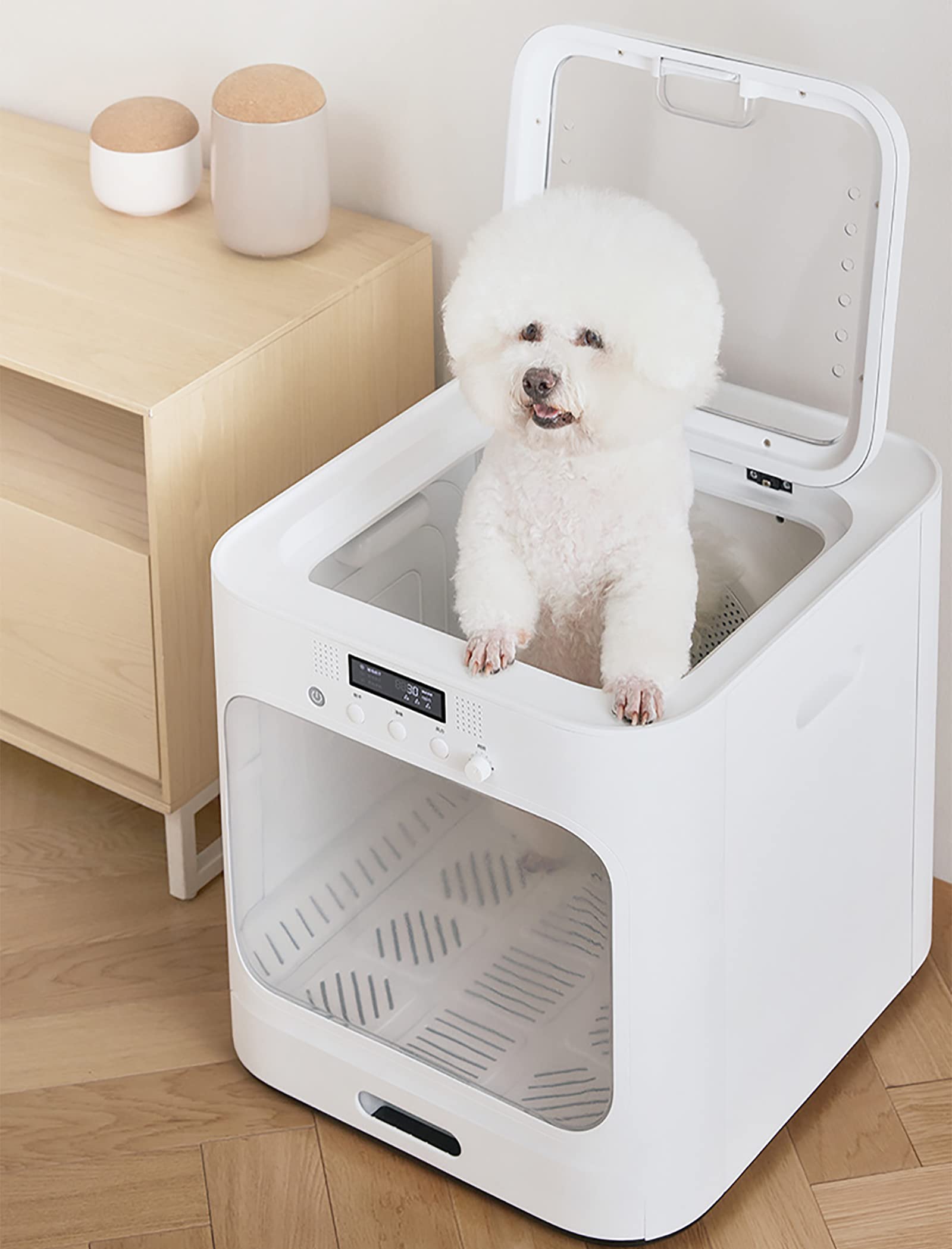 Professional Pet Grooming Dryer Box Smart Temperature Control 360° Quiet ABS Plastic for Small Pets - Image 2