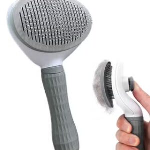 Self-Cleaning Pet Hair Remover Brush - Dematting Comb for Dogs & Cats Grooming