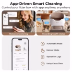 Ultimate Self-Cleaning Automatic Cat Litter Box – App Control, Odor-Free, Open-Top for Multi-Cat Homes