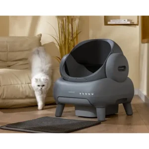 Automatic Cat Litter Box – Open-Top, App-Controlled, Odor-Eliminating Litter Box