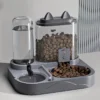 Large Pet Feeder & Water Dispenser – Dry Wet Separation, Battery-Free Transparent Design for Cats & Dogs Travel