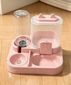 Alternative view of Large Pet Feeder & Water Dispenser – Dry Wet Separation, Battery-Free Transparent Design for Cats & Dogs Travel