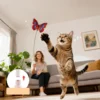 Flutter Rotating Kitten Toys with Suction Cup Spinning Butterfly Cat Toy Wand Automatic Cat Teaser Toys for Indoor Cats - Image 4