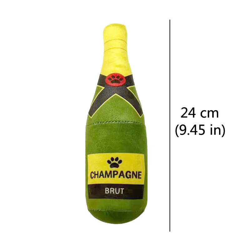 Funny Plush Dog Toys Beer Bottle Shaped Small Large Dogs Squeak Sound Clean Teeth Chew Toy Pets Interactive Playing Supplies - Image 5