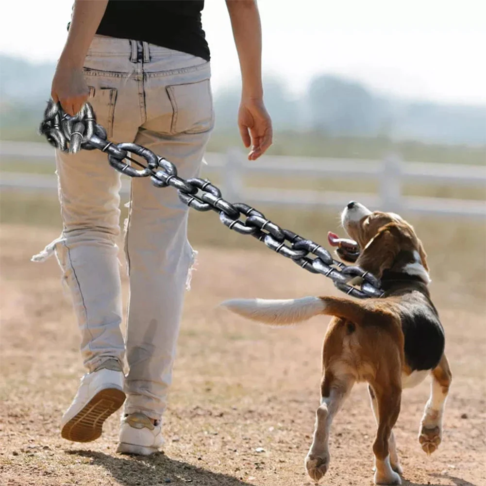 1.5m Funny Plastic Simulation Chain Dog Pet Leash Pet Tractions Rope Halloween Props - Image 5