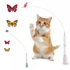 Flutter Rotating Kitten Toys with Suction Cup Spinning Butterfly Cat Toy Wand Automatic Cat Teaser Toys for Indoor Cats - Image 2