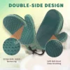 Pet Grooming Glove Efficient Cat Dog Hair Remover Gentle Massage Tool Double Sided Brush Stress Free Easy Hand Wash Remover Glov - Image 2