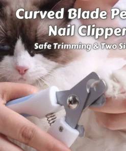 Curved Blade Pet Nail Clippers – Large & Small Sizes with Comfort-Grip Handle, Safe Trimming Tool for Big Dogs and Cats Grooming