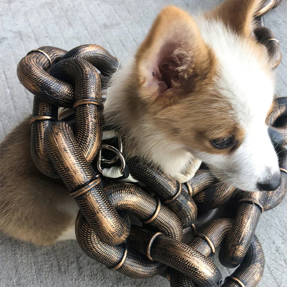 1.5m Funny Plastic Simulation Chain Dog Pet Leash Pet Tractions Rope Halloween Props - Image 3