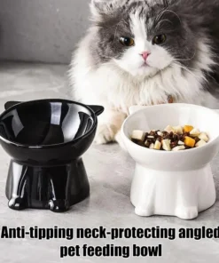 Alternative view of Elevated Slanted Anti Tip Cat Bowl