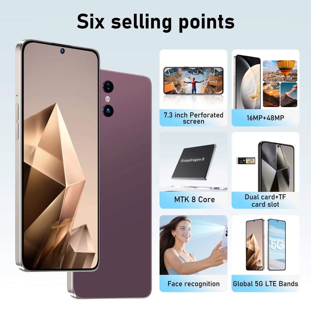 Brand New Mobile Phones for S26 Ultra 5G Smartphone Android 15 7.3HD Cell Phone 22G+2TB 7800mAh Unlocked Dual Sim - Image 3